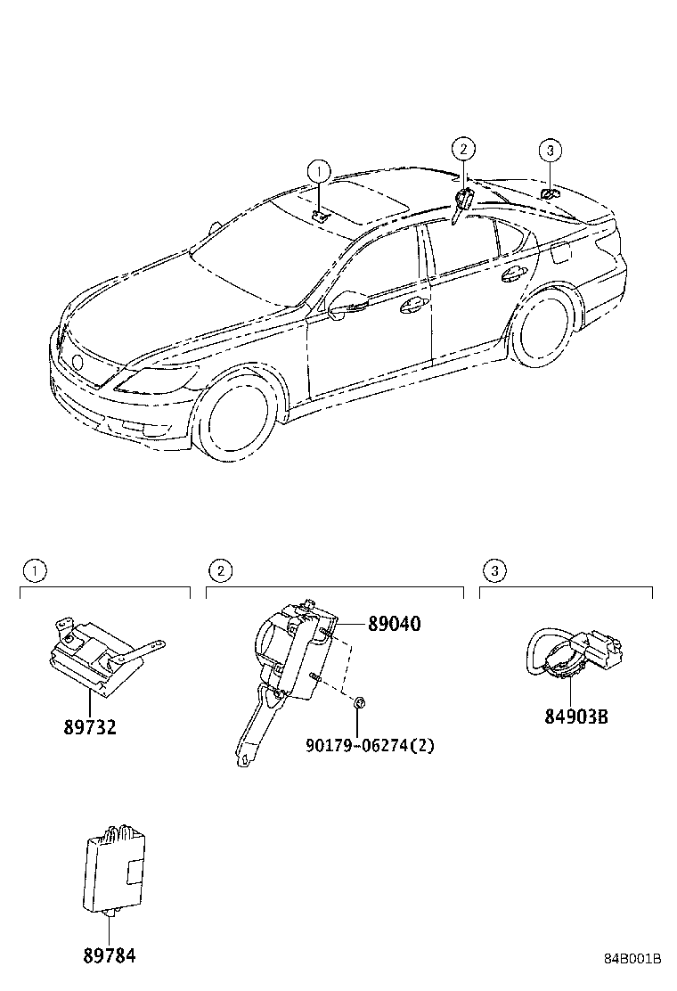 89732-50040 SENSOR, THEFT WARNING RADAR product image
