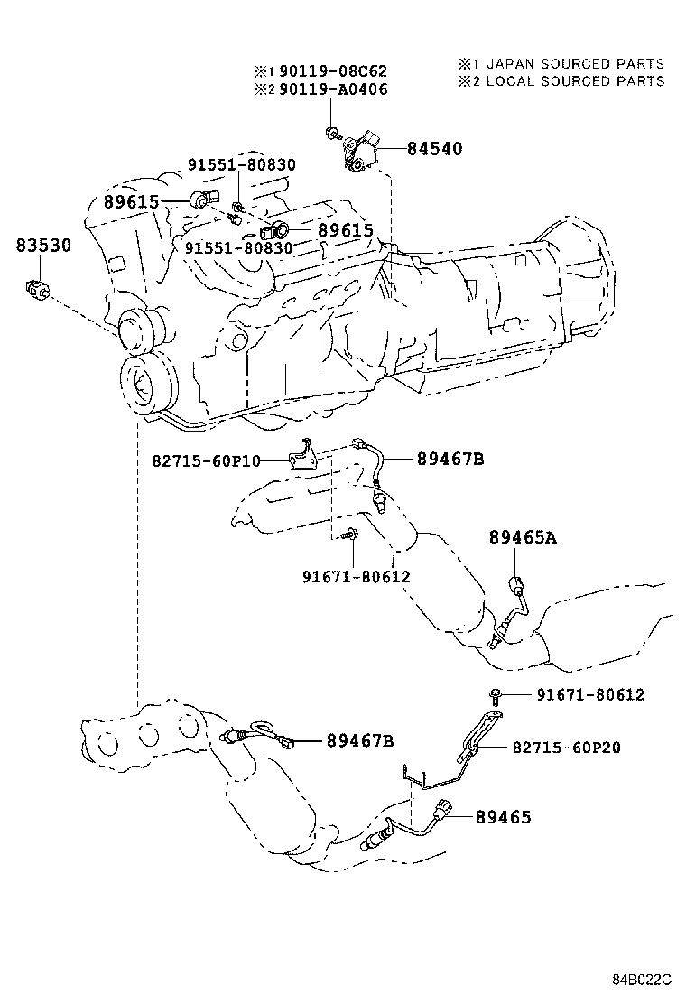 84332-60360 SWITCH ASSY, HAZARD WARNING SIGNAL product image