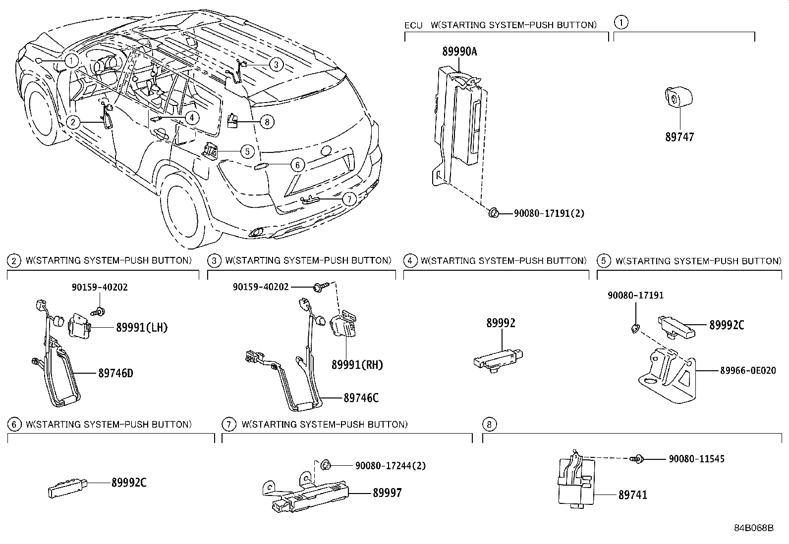 Toyota 89990-0E030 COMPUTER ASSY, SMART KEY