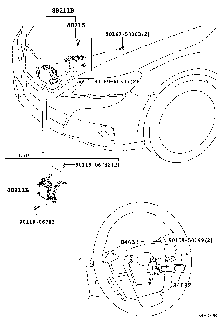 88210-22020 SENSOR ASSY, MILLIMETER WAVE RADAR product image