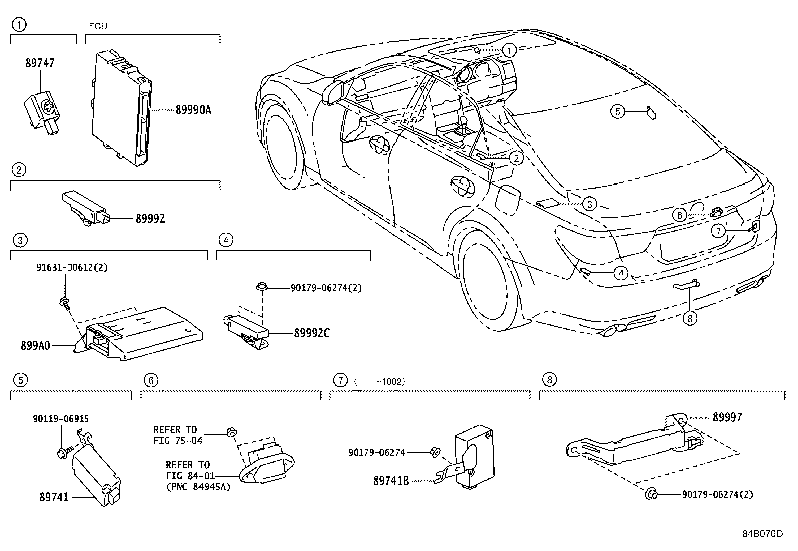 89741-22150 RECEIVER, DOOR CONTROL product image