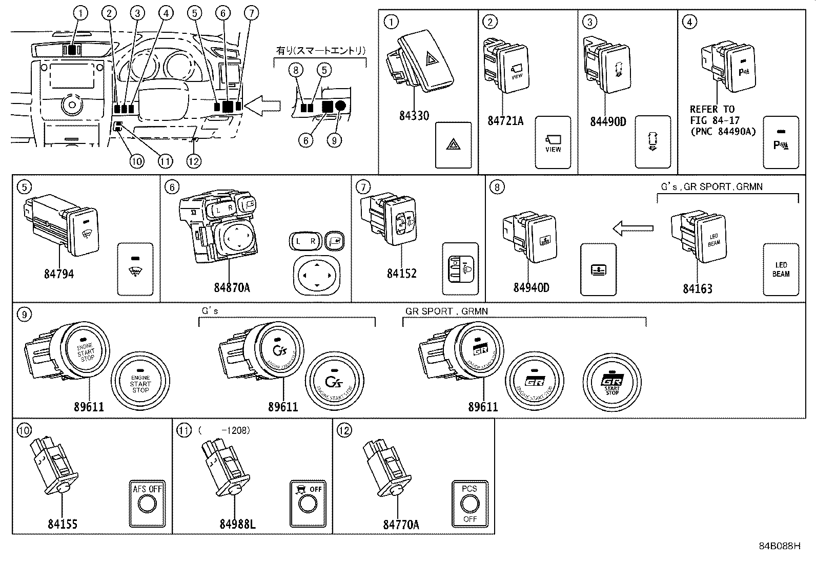 90010-01170 BULB (FOR PATTERN SELECT SWITCH) product image