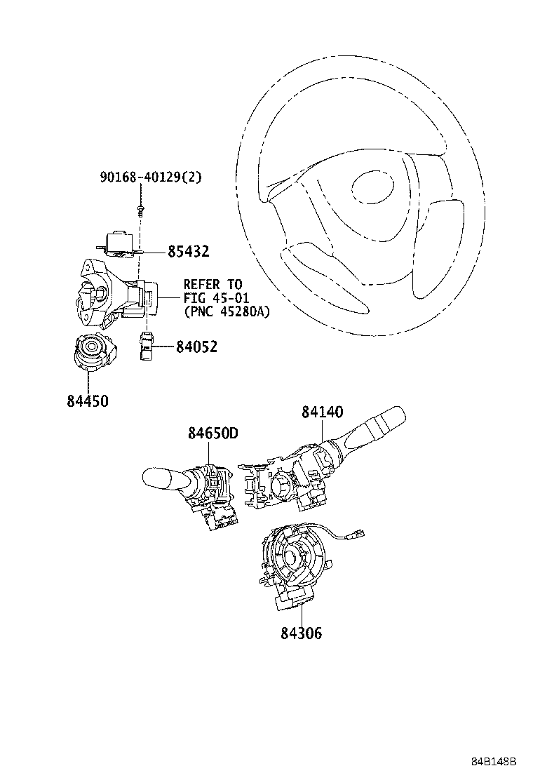 84332-52040 SWITCH ASSY, HAZARD WARNING SIGNAL product image