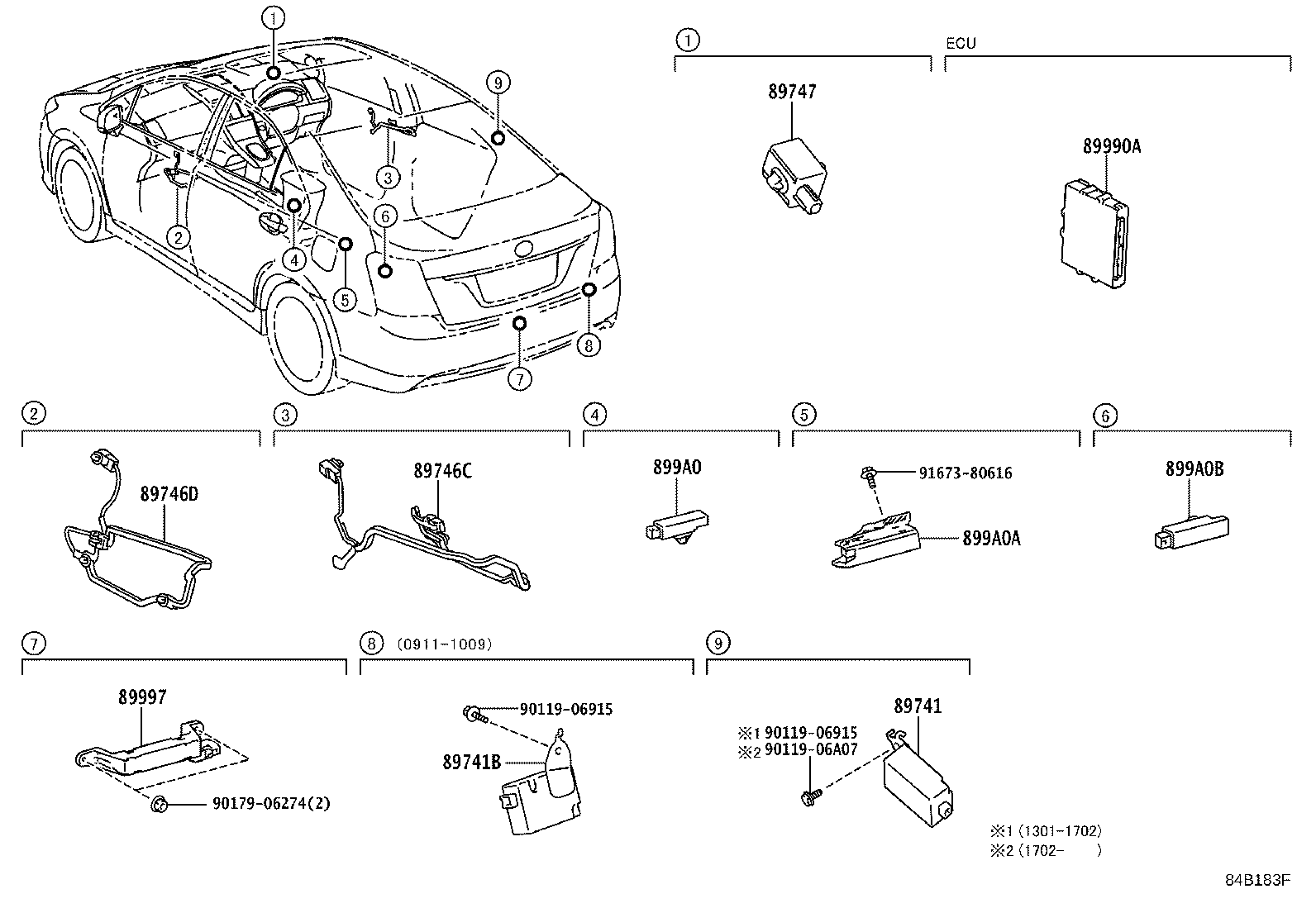 89740-75150 RECEIVER, DOOR CONTROL product image