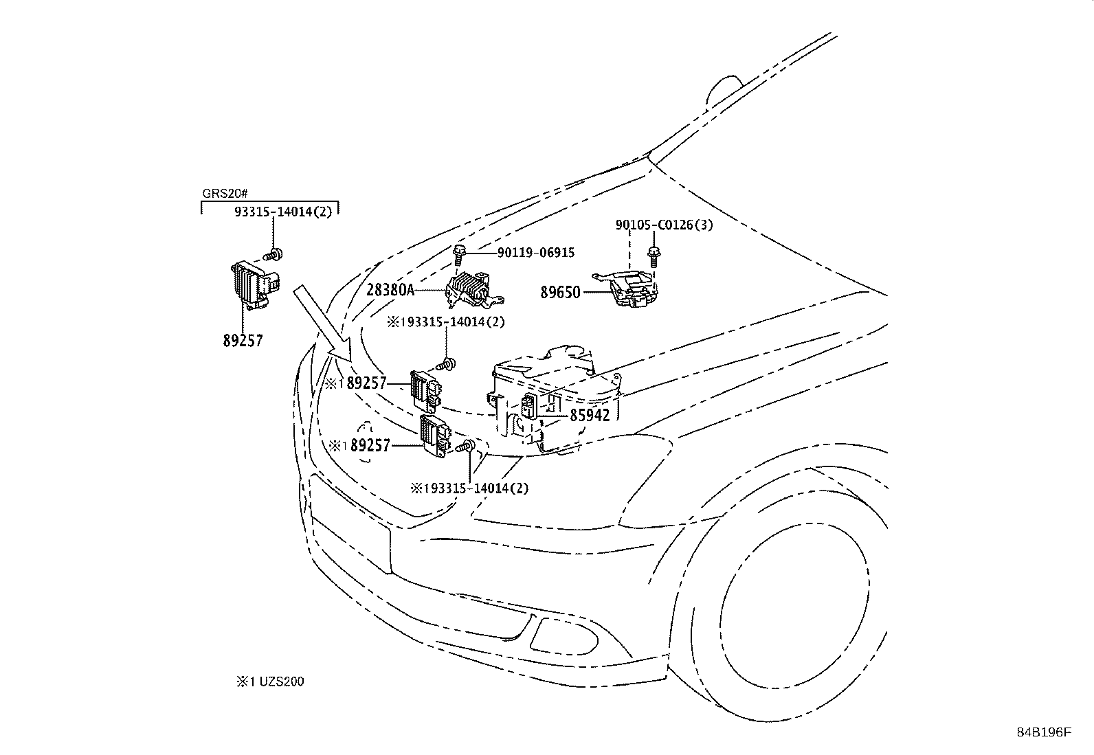 84332-0N010 SWITCH ASSY, HAZARD WARNING SIGNAL product image