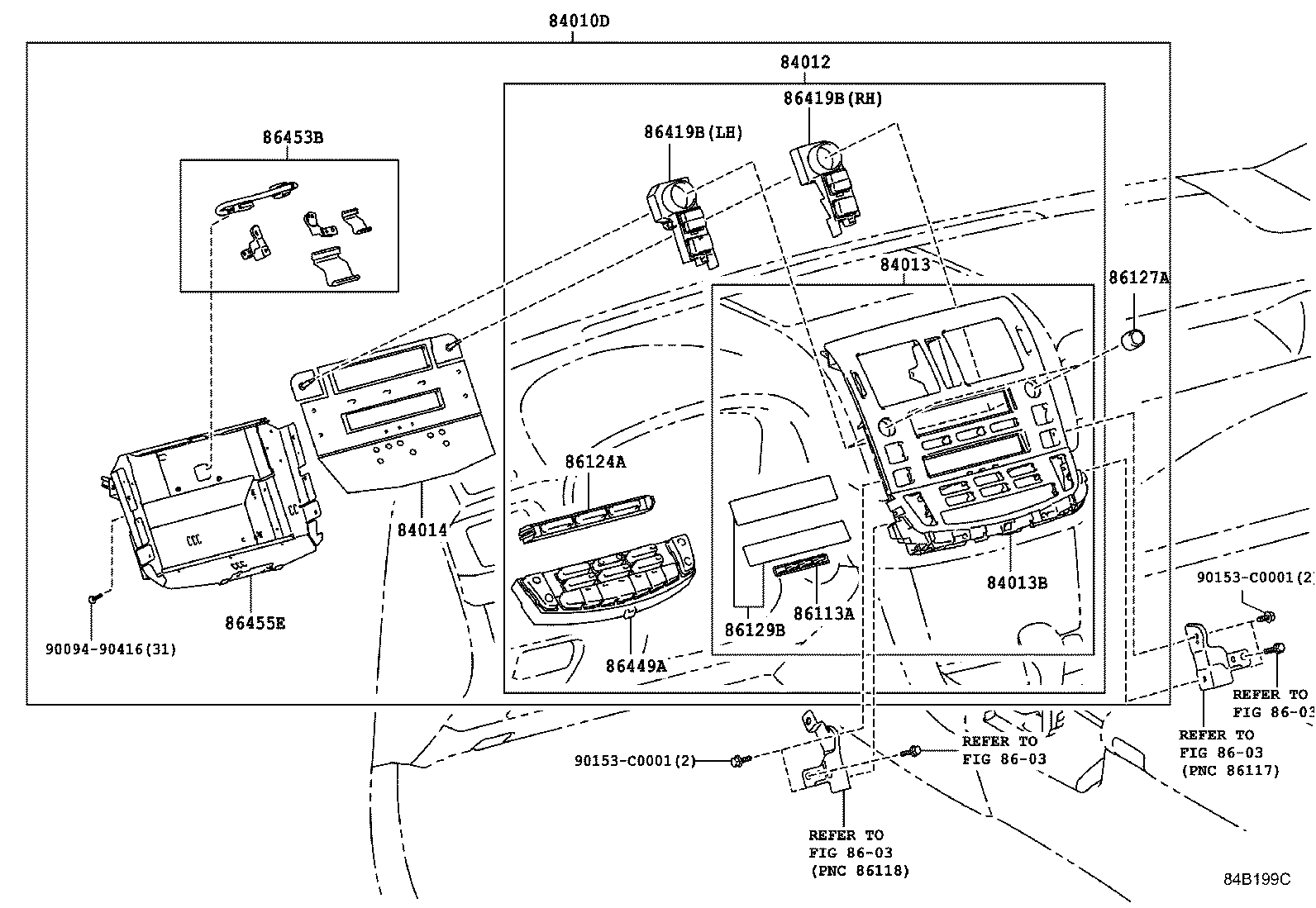 84332-0N010 SWITCH ASSY, HAZARD WARNING SIGNAL product image