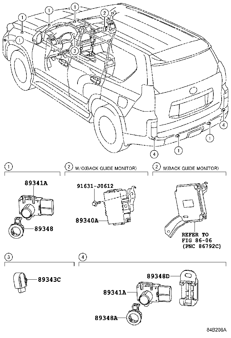89340-60090 COMPUTER ASSY, CLEARANCE WARNING product image