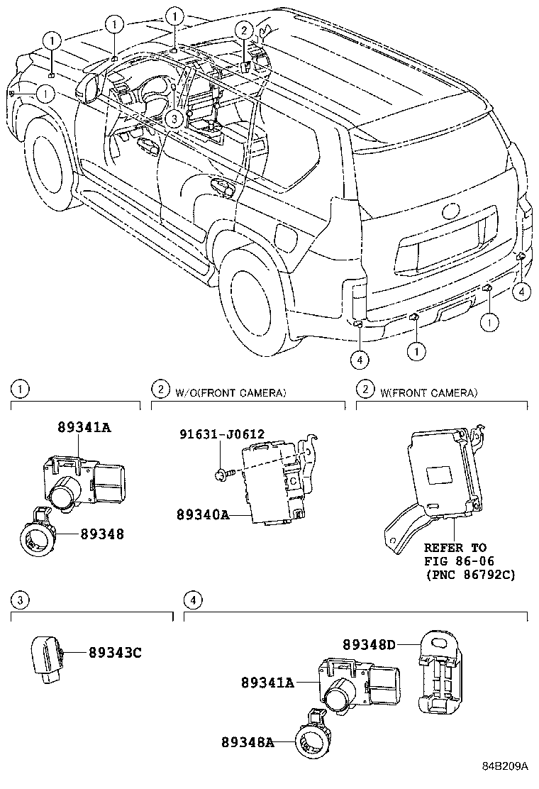 Toyota 89348-71010-C4 RETAINER, ULTRASONIC SENSOR, NO.1