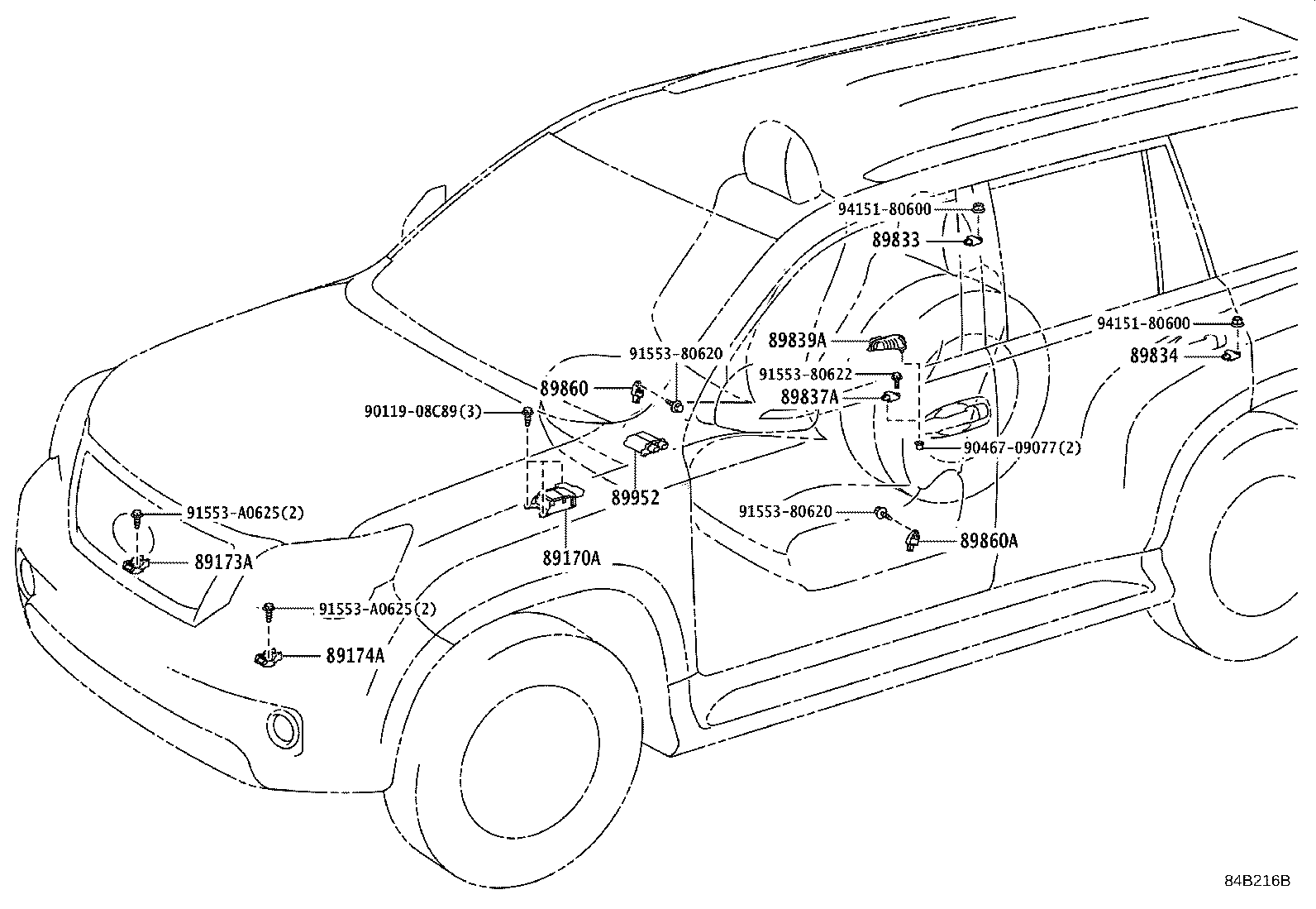 89170-60590 COMPUTER ASSY, AIR BAG product image