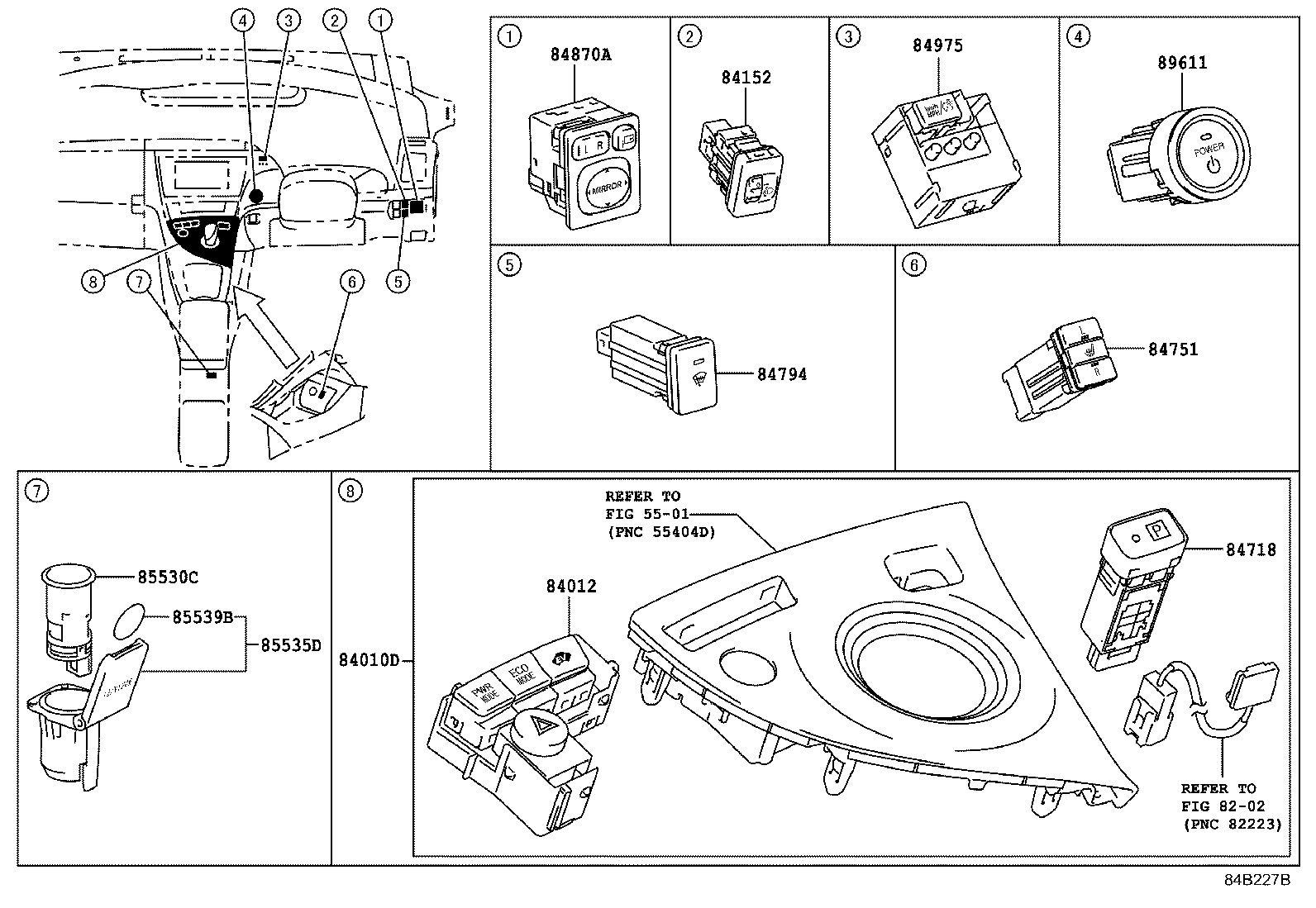 82742-47040 BLOCK, ENGINE ROOM RELAY, NO.2 product image