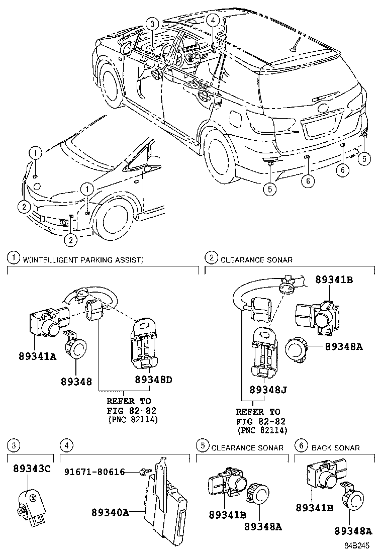 89340-68031 COMPUTER ASSY, CLEARANCE WARNING product image