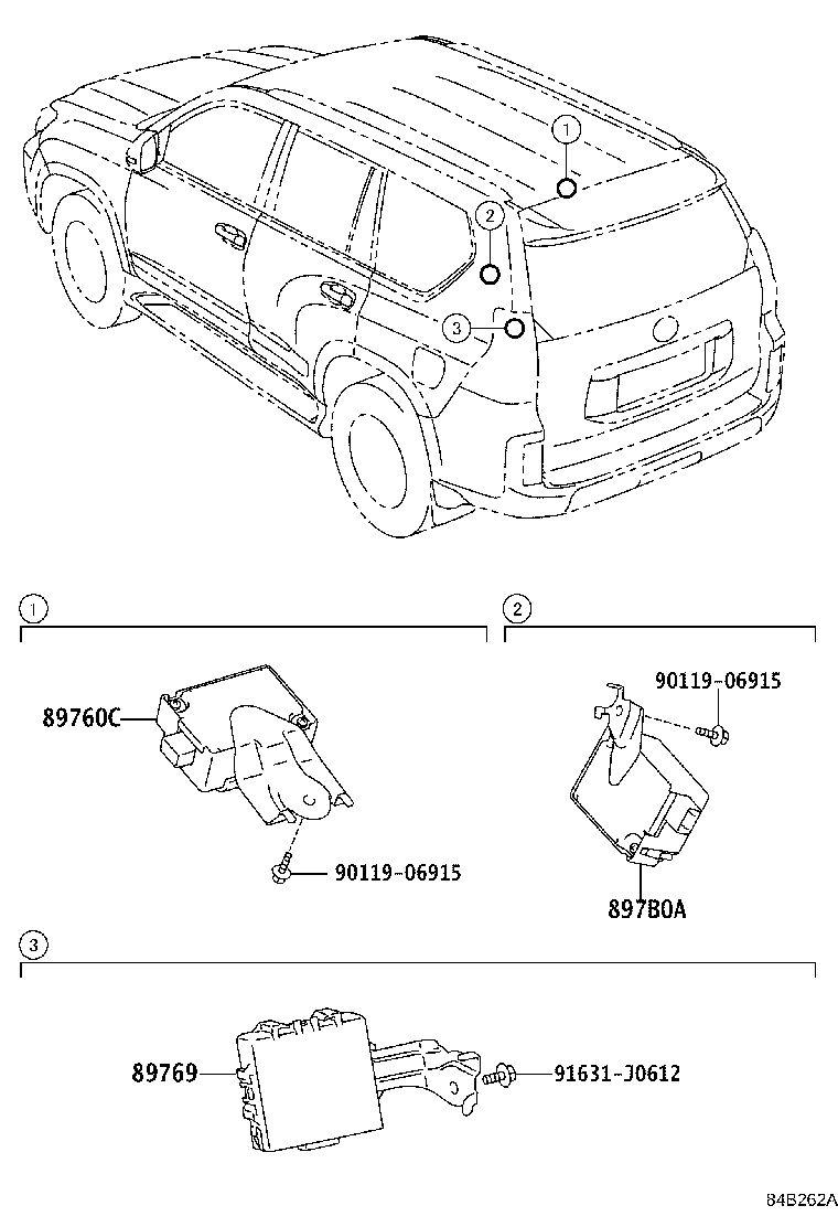 Toyota 897B0-60200 RECEIVER ASSY, ELECTRICAL KEY & TPMS
