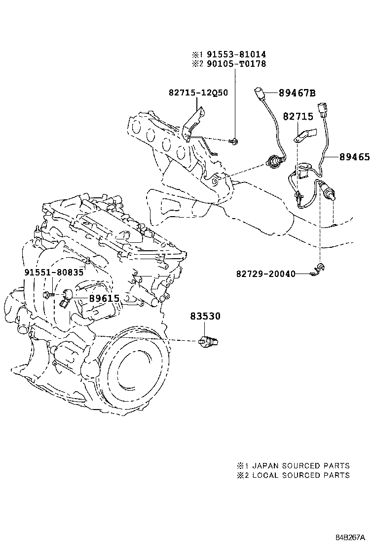 84152-12071 SWITCH, HEADLAMP LEVELING product image