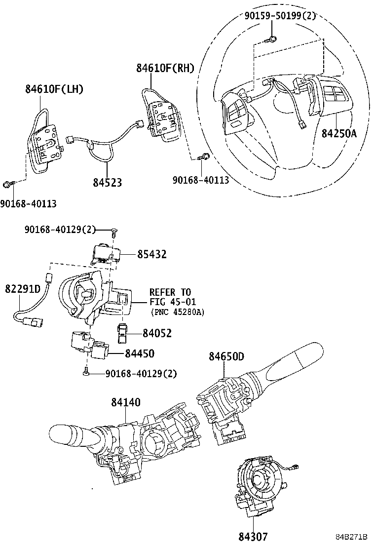 84152-12071 SWITCH, HEADLAMP LEVELING product image
