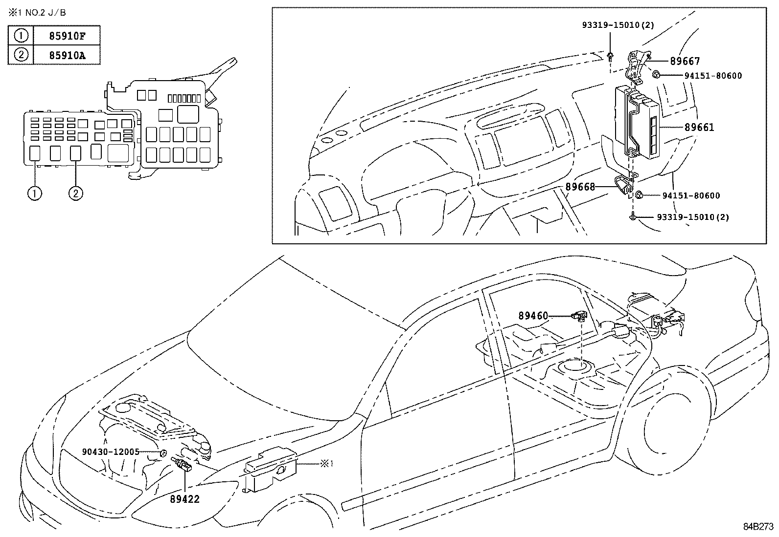 89667-33110 BRACKET, ENGINE CONTROL COMPUTER product image