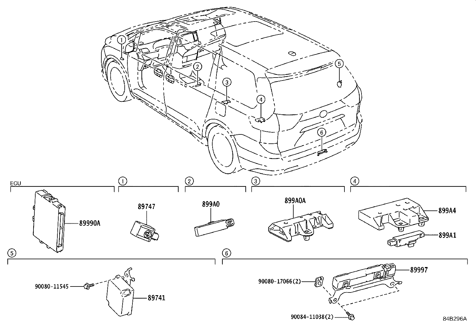 Toyota 89741-08050 RECEIVER, DOOR CONTROL