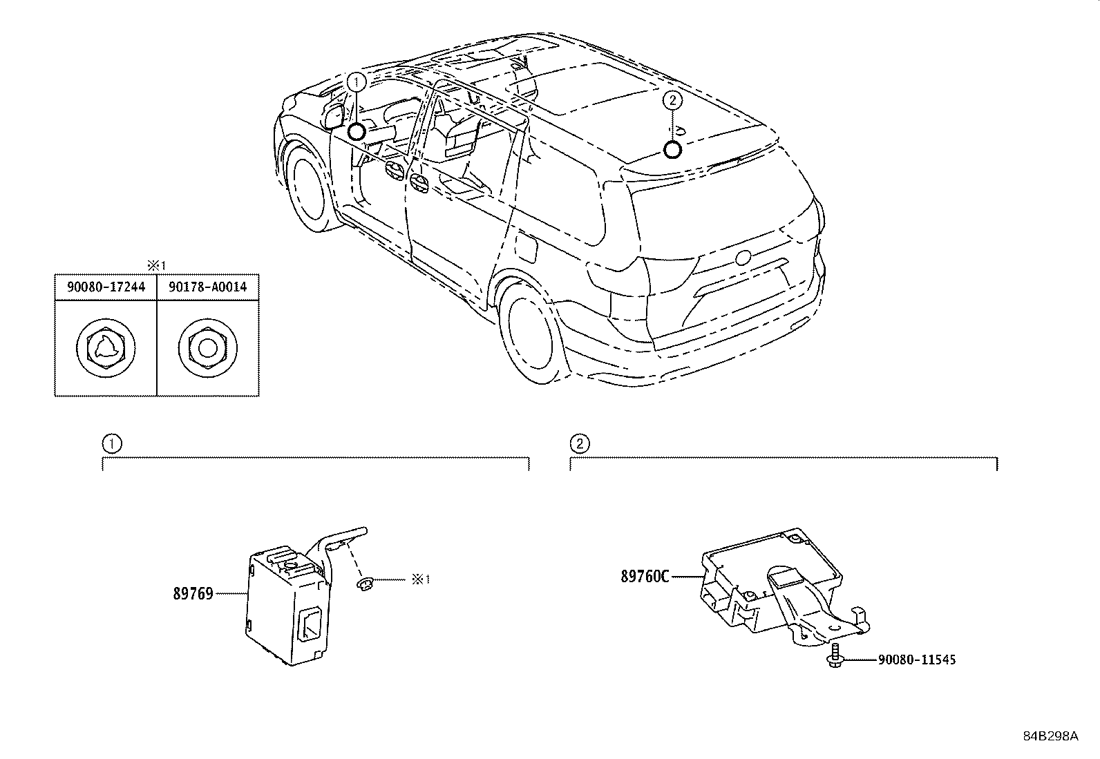 89760-08020 RECEIVER ASSY, TIRE PRESSURE MONITOR product image