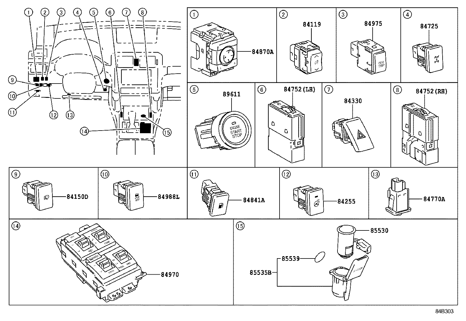 82662-60580 COVER, RELAY BLOCK, UPPER, NO.1 product image