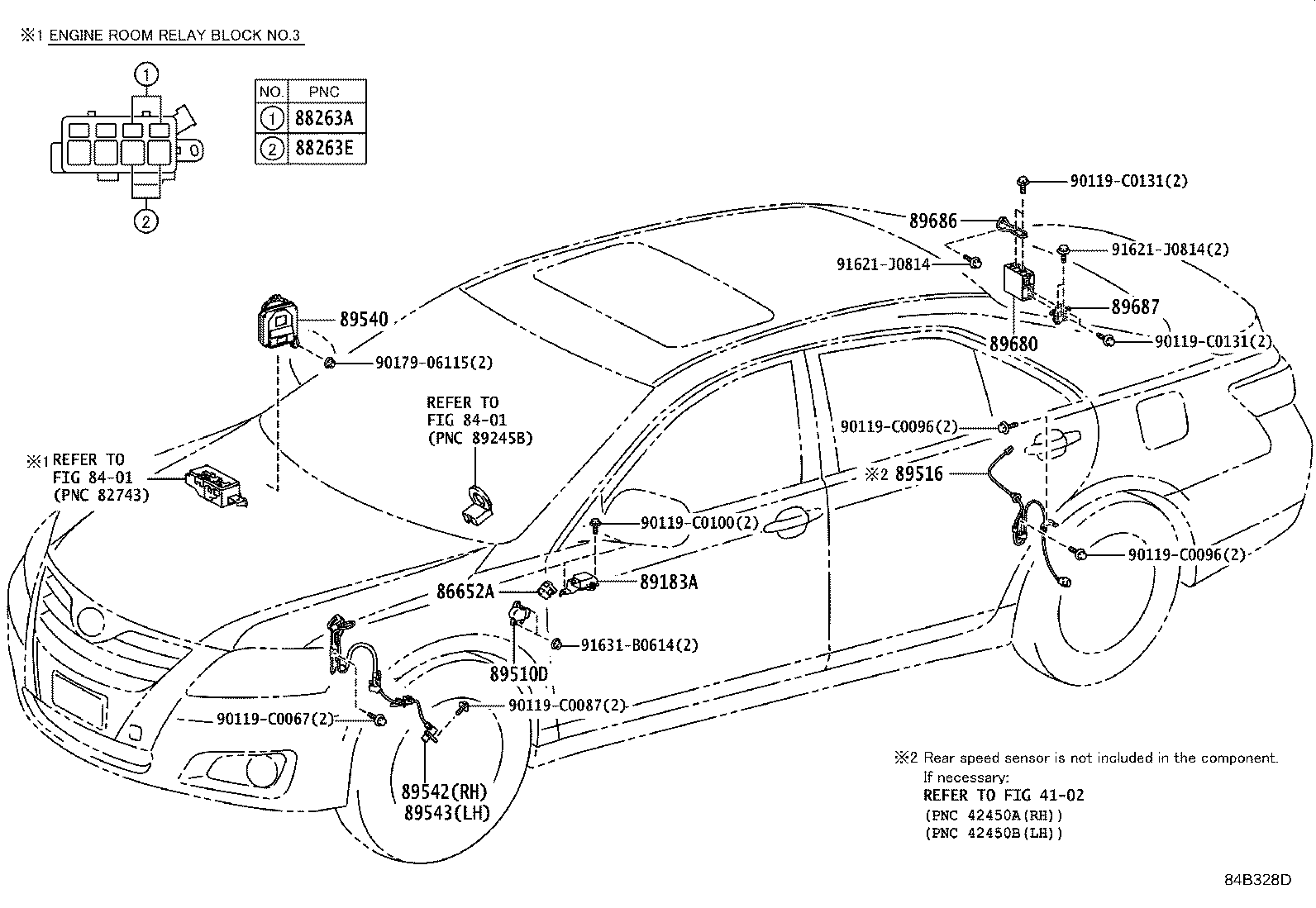 89516-06140 WIRE, SKID CONTROL SENSOR product image