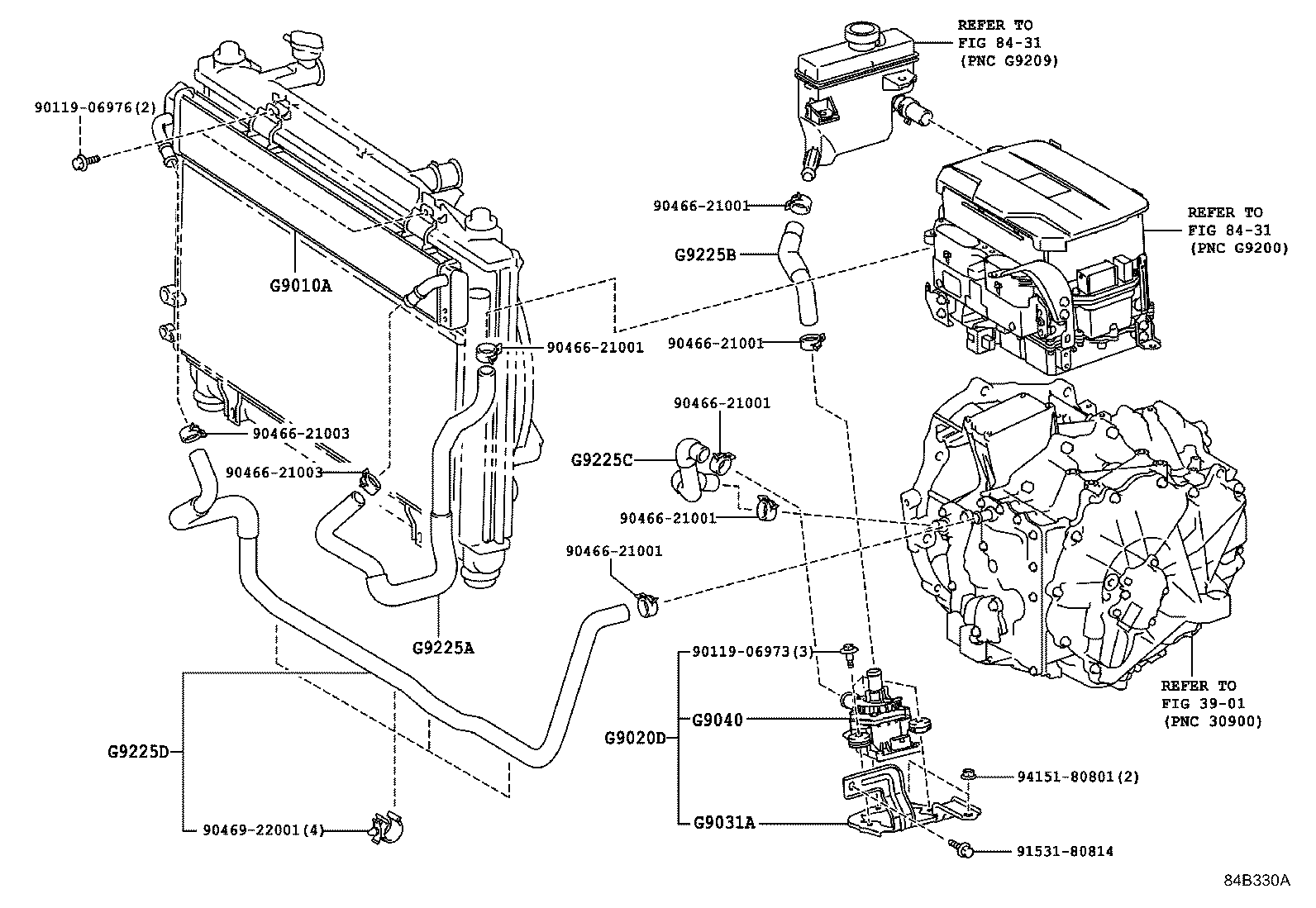 G9031-33010 BRACKET SUB-ASSY, HV WATER PUMP product image
