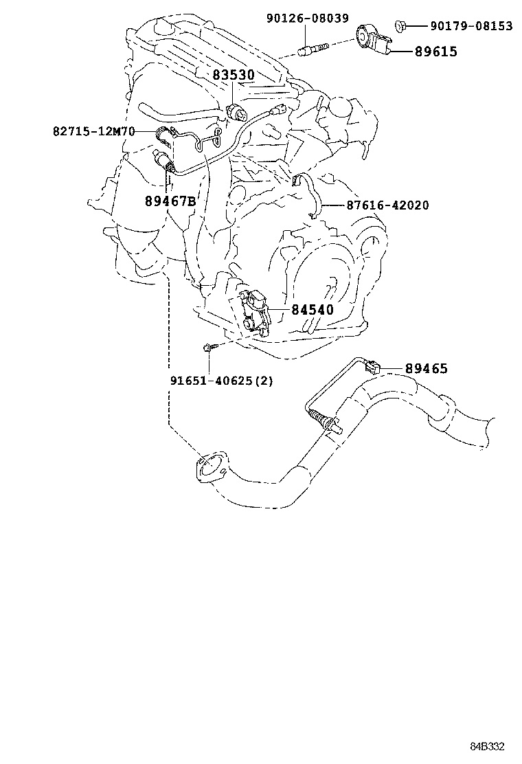 84332-12530 SWITCH ASSY, HAZARD WARNING SIGNAL product image