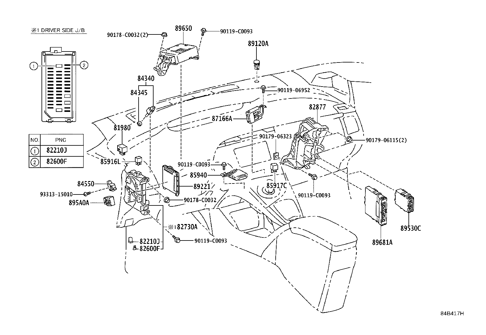 82730-47490 BLOCK ASSY, DRIVER SIDE JUNCTION product image
