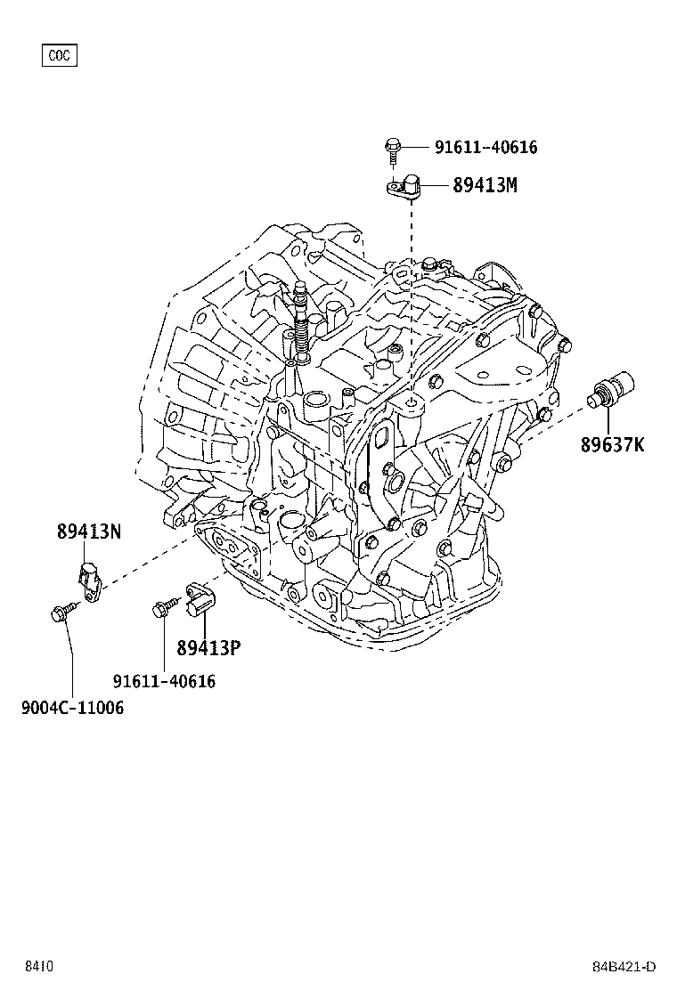 89413-B1010 SENSOR, TRANSMISSION REVOLUTION, (NT) product image