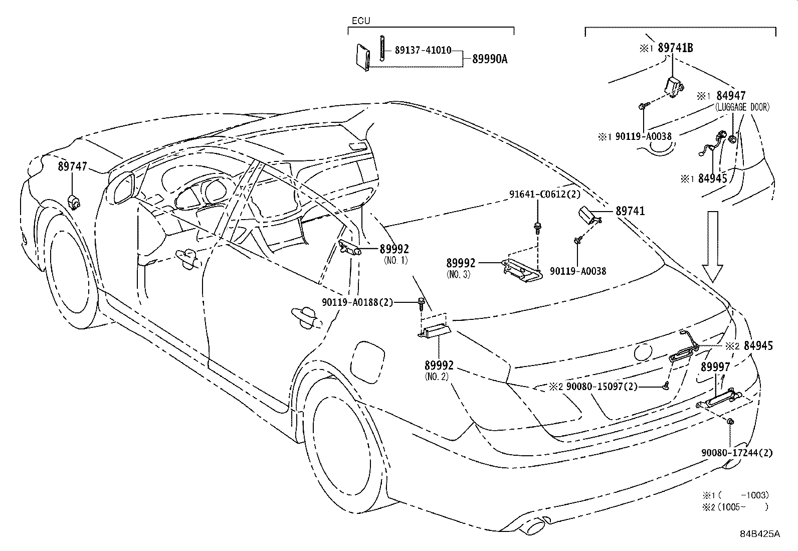 89741-07071 RECEIVER, DOOR CONTROL product image
