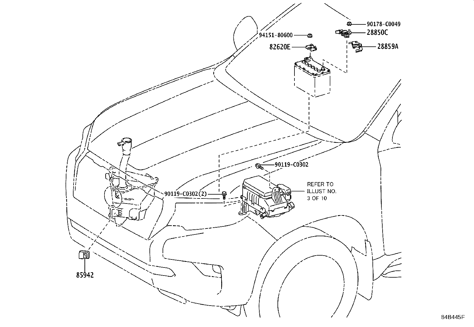 84152-0G010 SWITCH, HEADLAMP LEVELING product image
