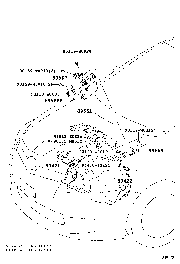 89661-02Q50 COMPUTER, ENGINE CONTROL product image
