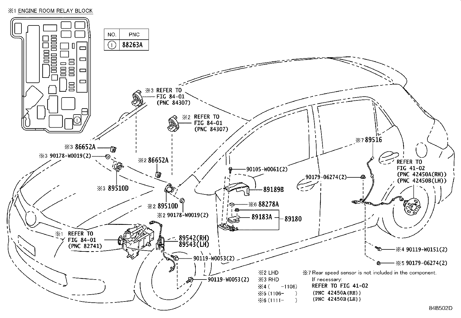 89543-02060 SENSOR, SPEED, FRONT LH product image