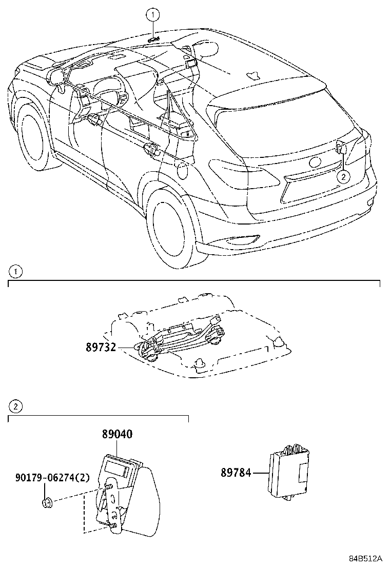 89732-48060 SENSOR, THEFT WARNING RADAR product image