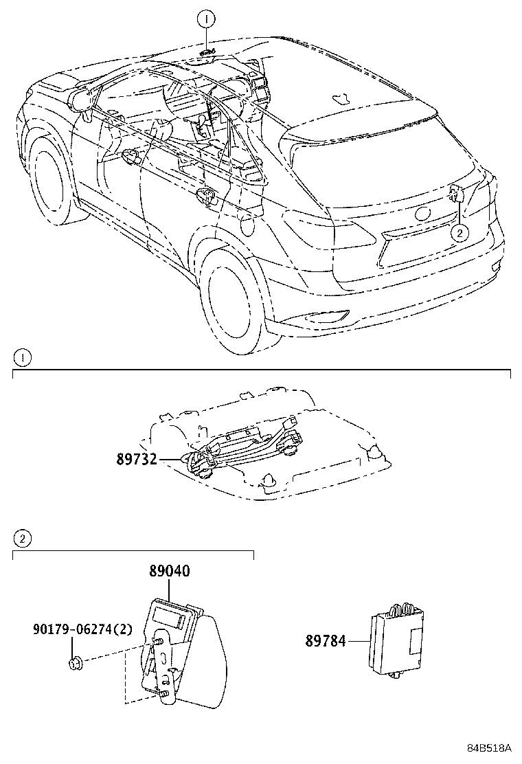 89732-48060 SENSOR, THEFT WARNING RADAR product image