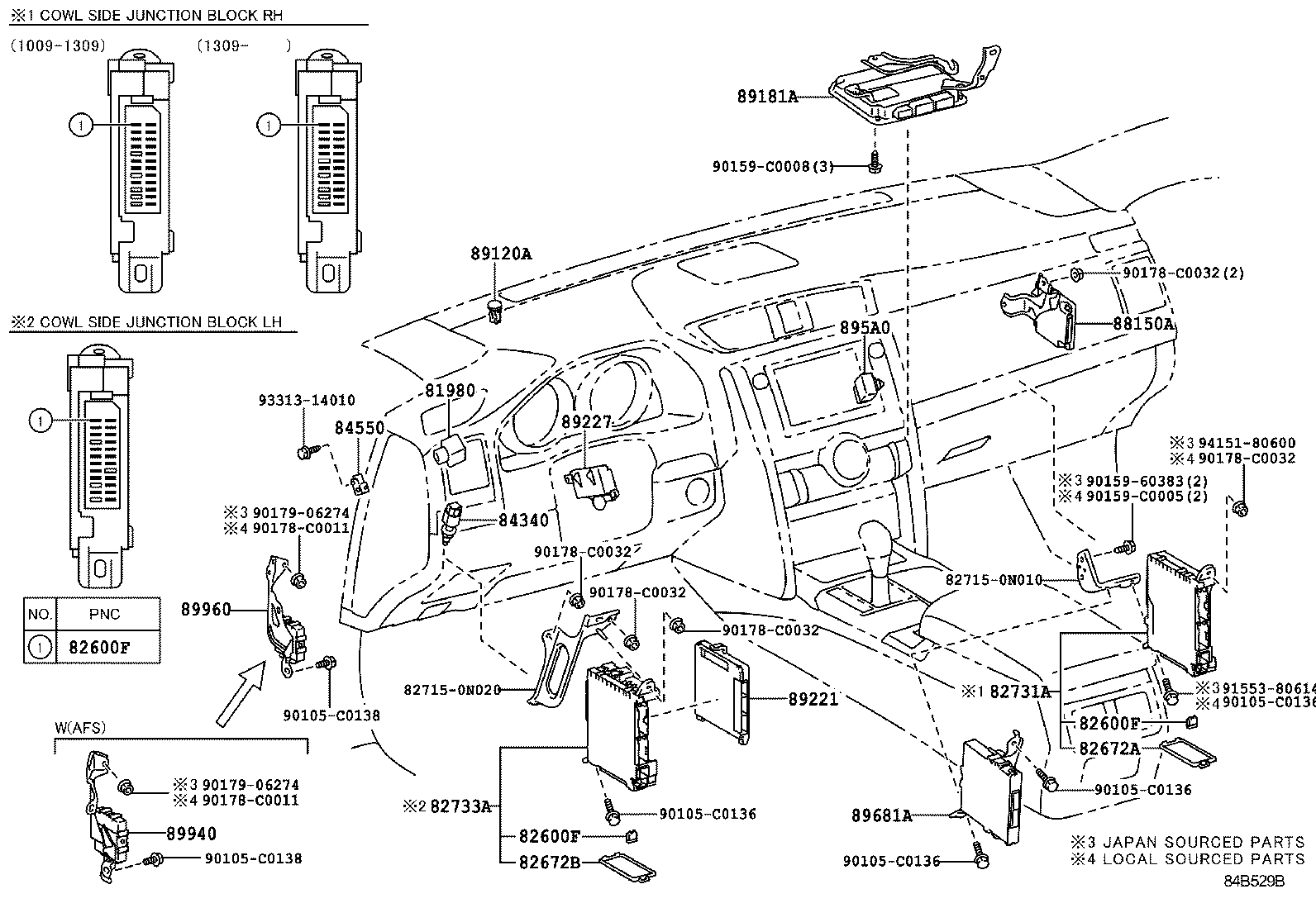 84040-0P021 MASTER SWITCH ASSY,MULTIPLEX NETWORK product image