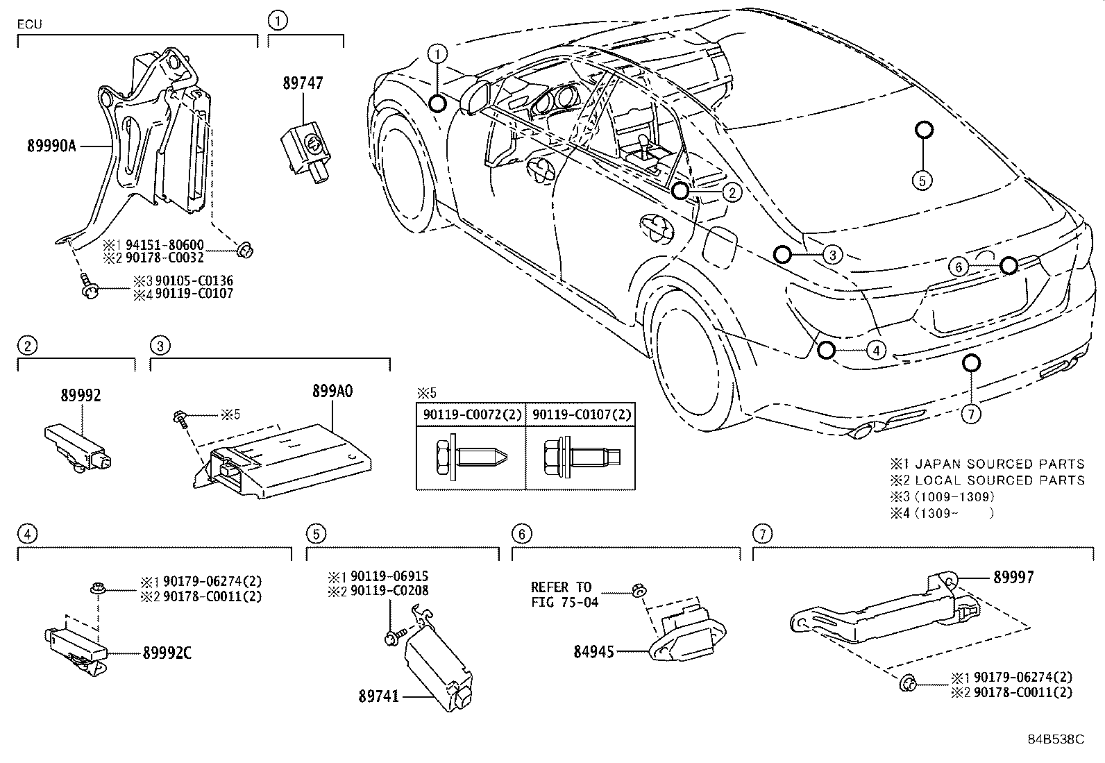 89740-0P080 RECEIVER, DOOR CONTROL product image