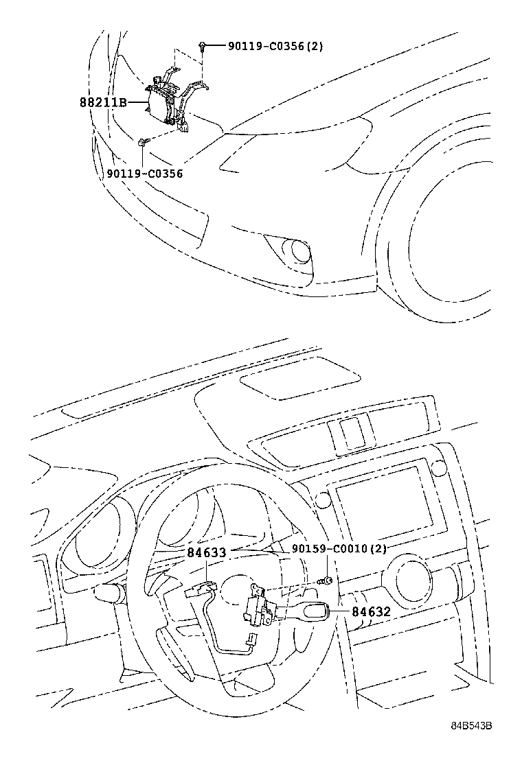 88210-22030 SENSOR ASSY, MILLIMETER WAVE RADAR product image