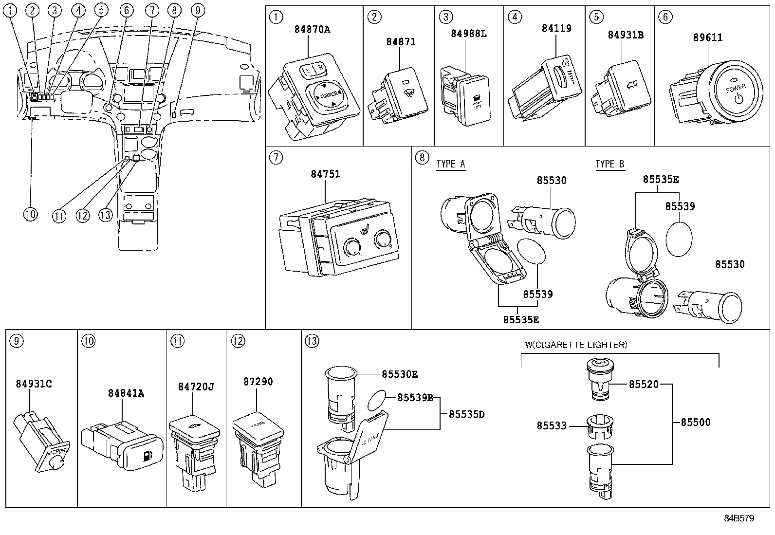 82730-48890 BLOCK ASSY, INSTRUMENT PANEL JUNCTION product image