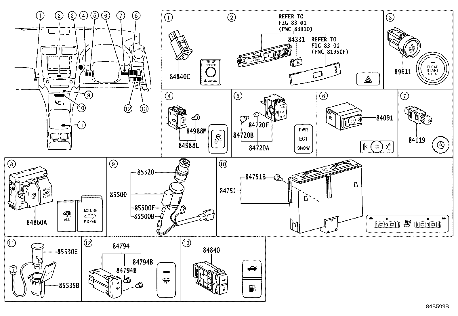 82672-53140 COVER, JUNCTION BLOCK product image