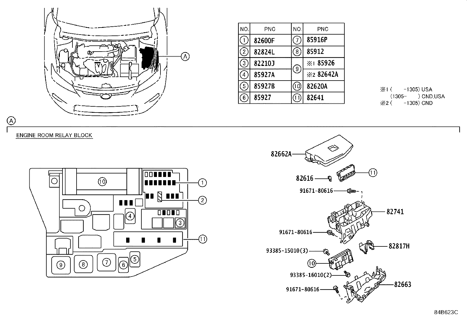 Toyota 82663-21020 COVER, RELAY BLOCK, LOWER