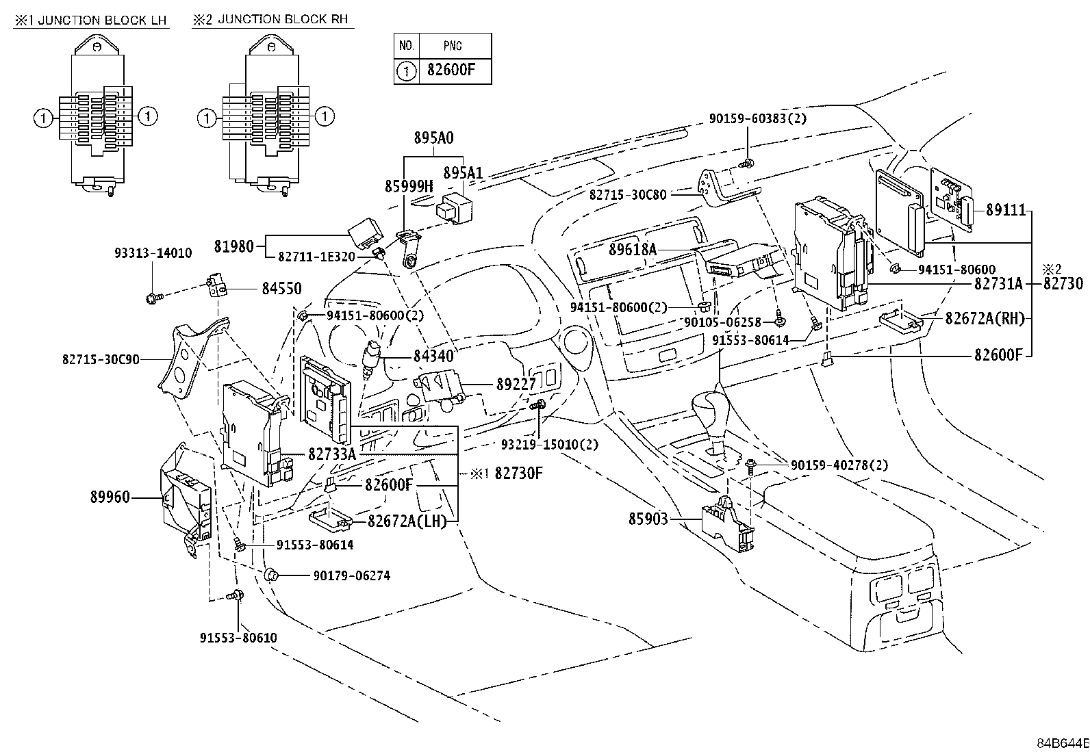 82730-53G60 BLOCK ASSY, INSTRUMENT PANEL JUNCTION product image