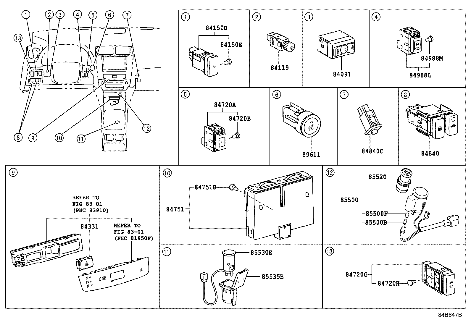 82730-53G60 BLOCK ASSY, INSTRUMENT PANEL JUNCTION product image