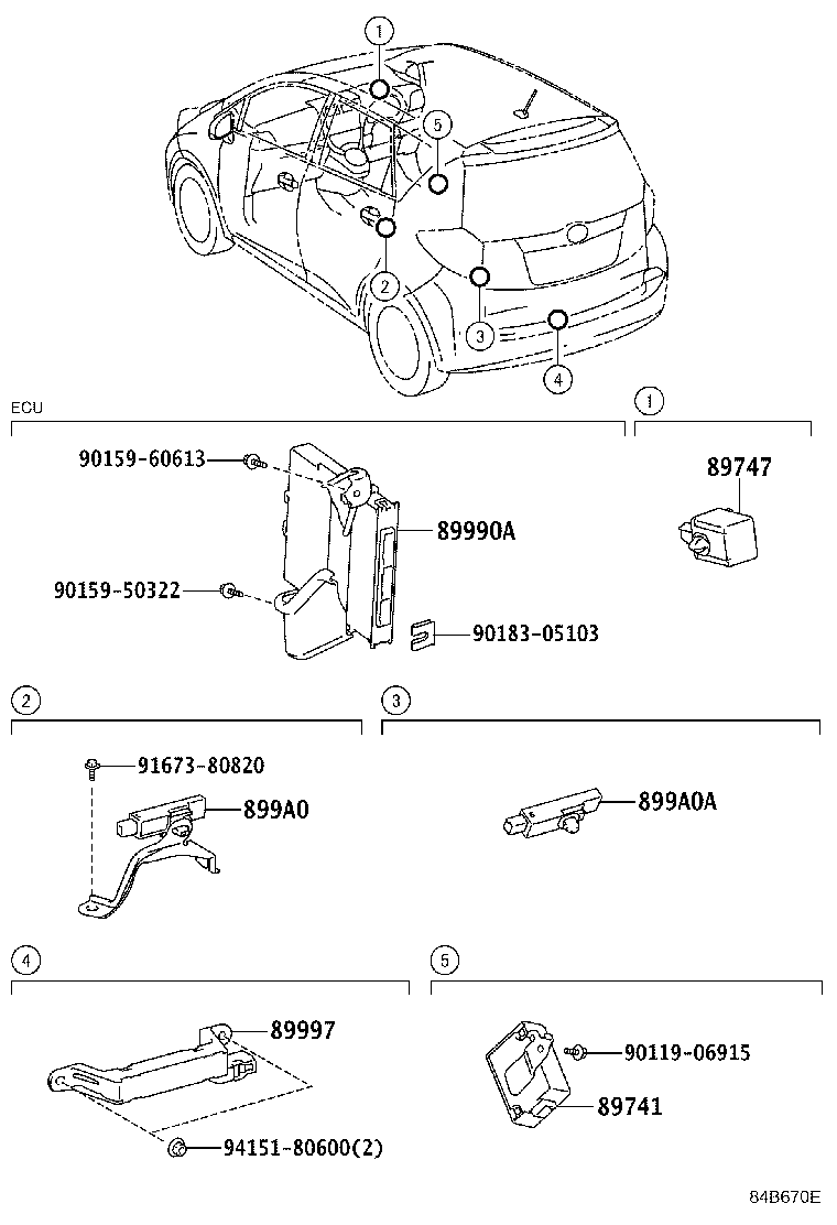 899A0-52010 ANTENNA ASSY, INDOOR ELECTRICAL KEY, NO.1 product image