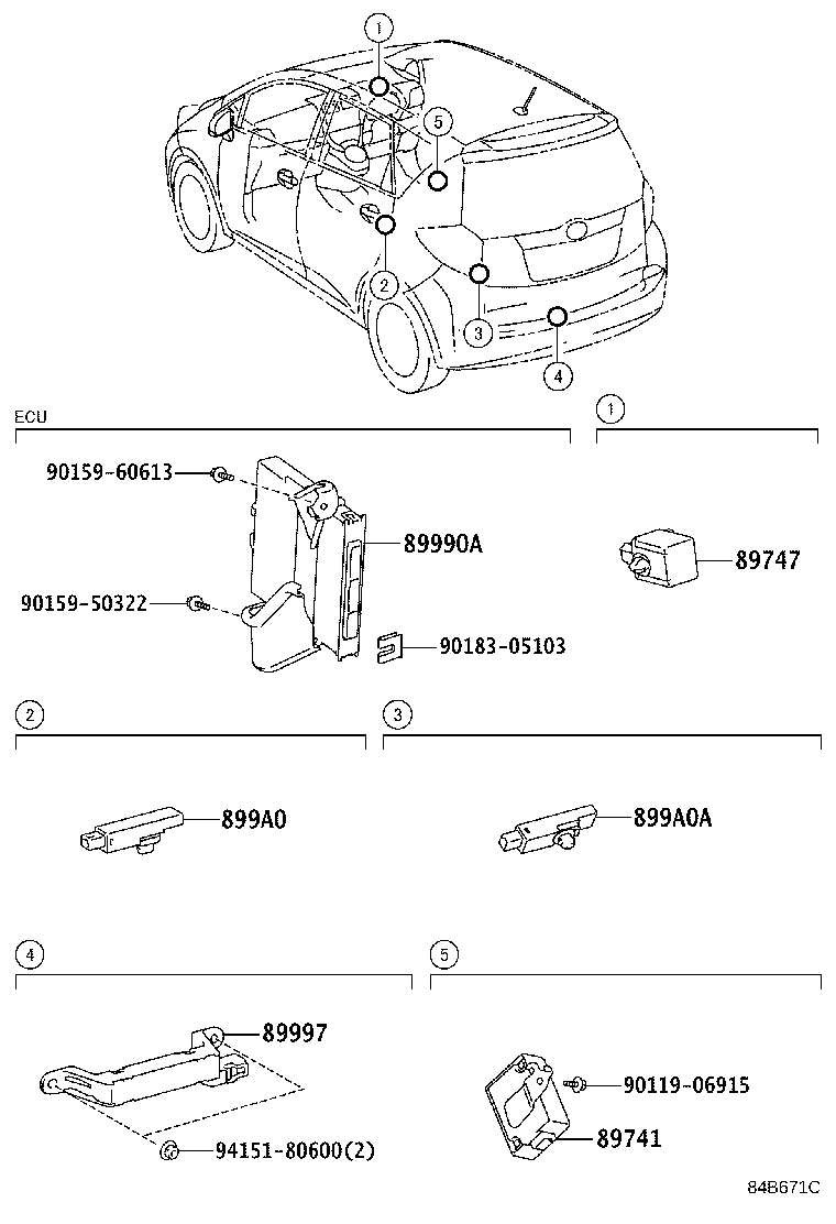 89990-52170 COMPUTER ASSY, SMART KEY product image