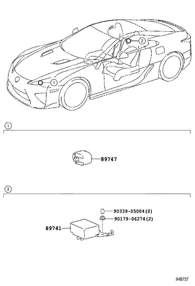 89741-77020 RECEIVER, DOOR CONTROL product image