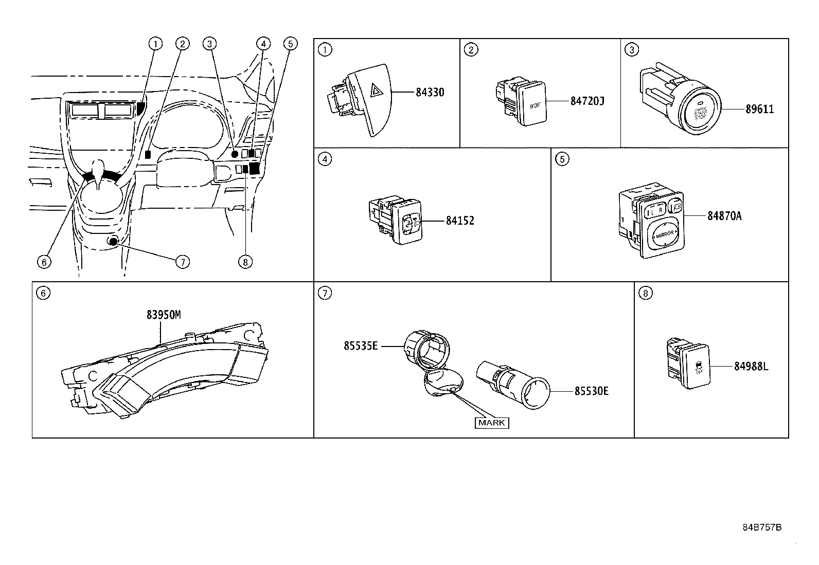 82662-52870 COVER, RELAY BLOCK, UPPER, NO.2 product image