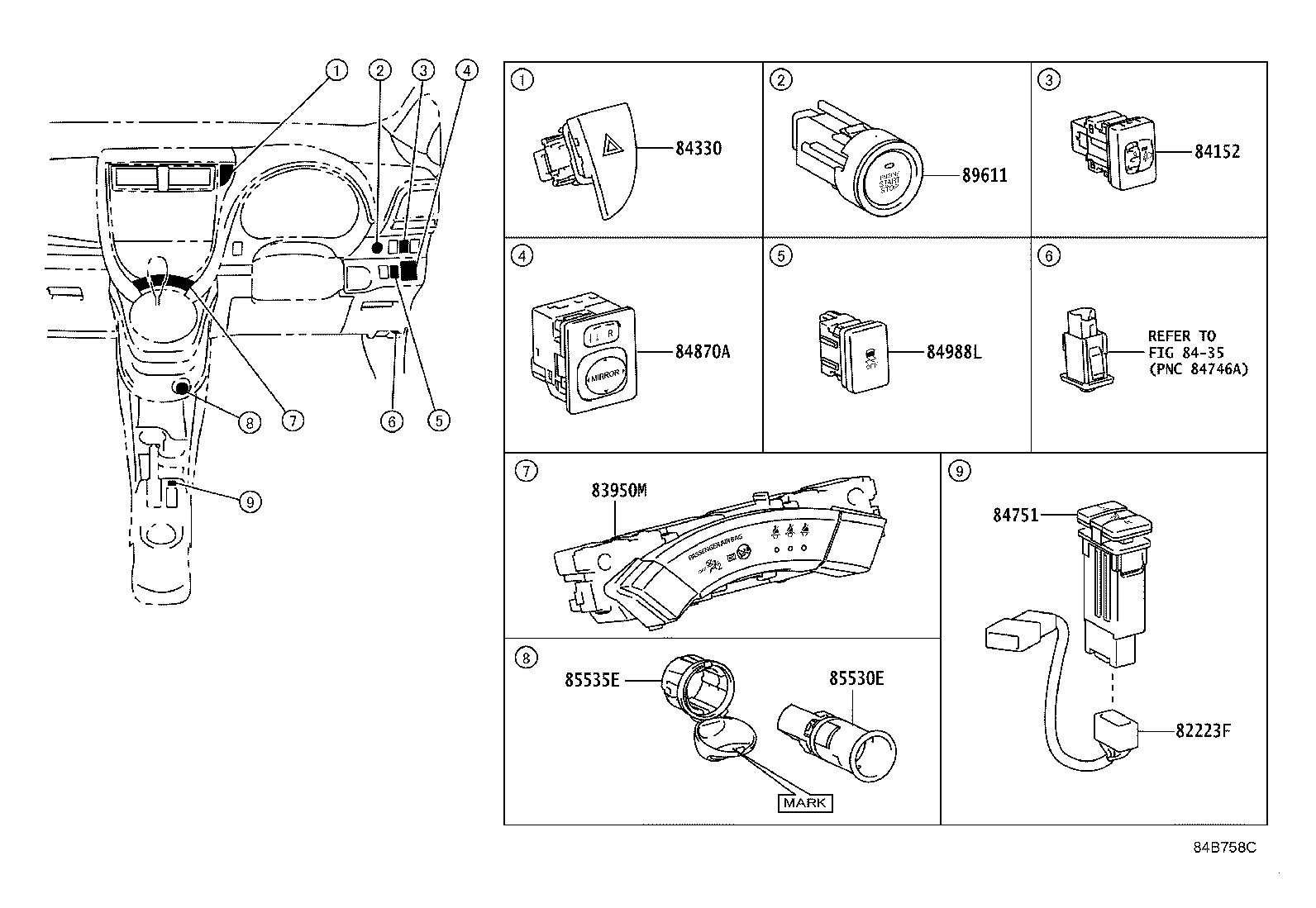 69065-52050 CYLINDER SUB-ASSY, AIR BAG CUT OFF SWITCH product image