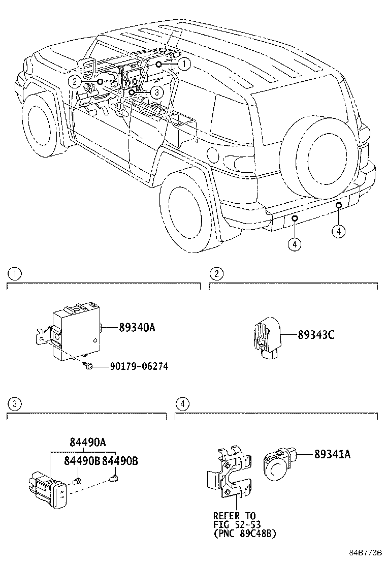 Toyota 89341-33050 SENSOR, ULTRASONIC, NO.1