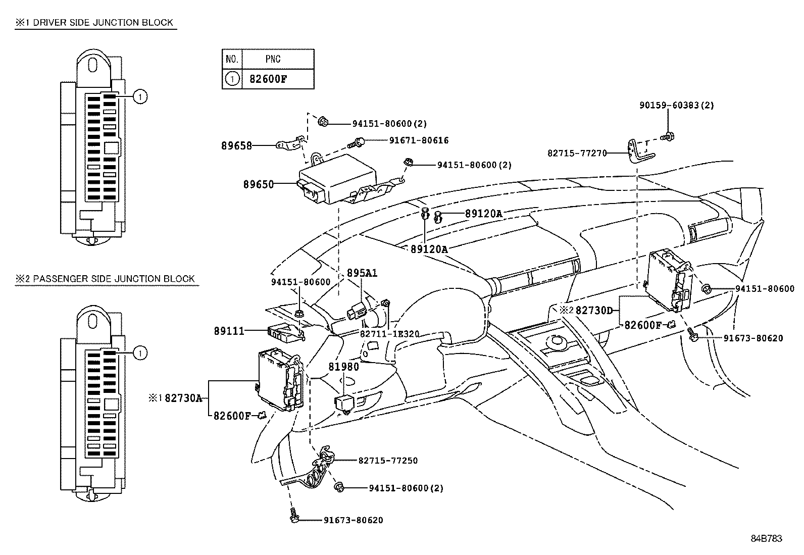 82730-77100 BLOCK ASSY, DRIVER SIDE JUNCTION product image
