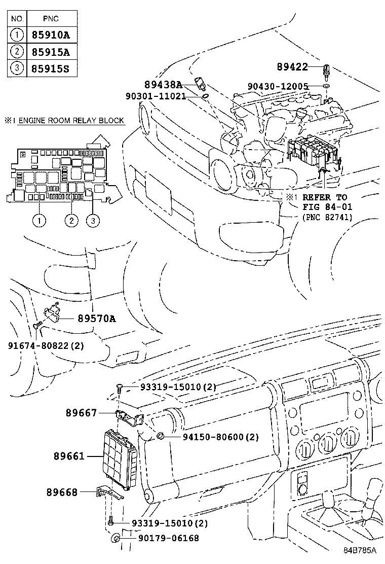 89667-35140 BRACKET, ENGINE CONTROL COMPUTER product image