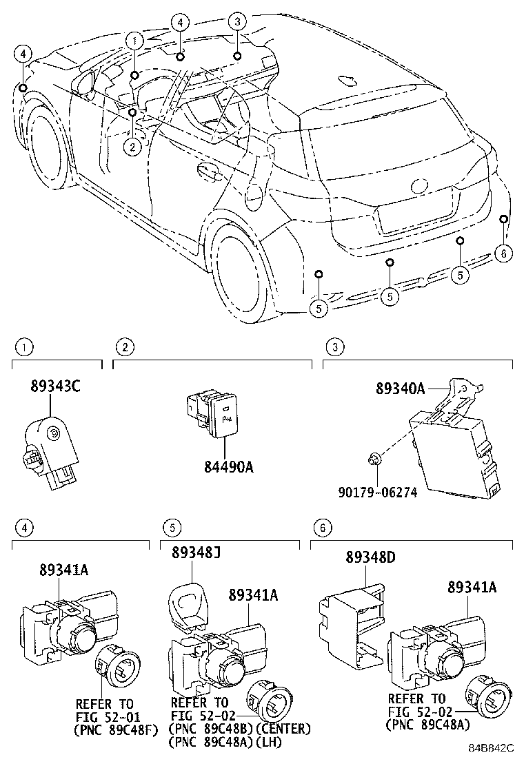 Toyota 89341-78010-E2 SENSOR, ULTRASONIC, NO.1